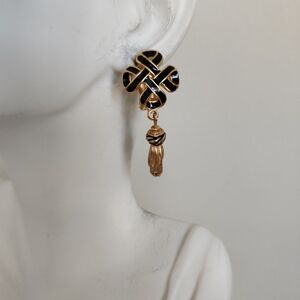 Vintage MFA Love Knot Dangling Earrings